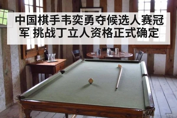 中国棋手韦奕勇夺候选人赛冠军 挑战丁立人资格正式确定